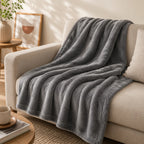 Plaid polaire gris