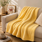 Plaid polaire jaune