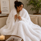 Plaid cocooning fausse fourrure