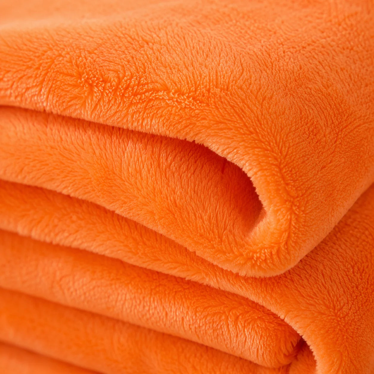 Plaid polaire orange