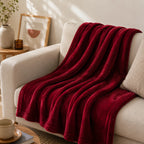 Plaid polaire rouge