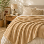 Plaid polaire beige