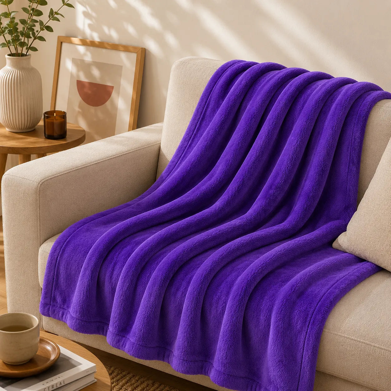 Plaid polaire violet