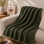 Plaid laine vert