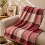 Plaid laine rose