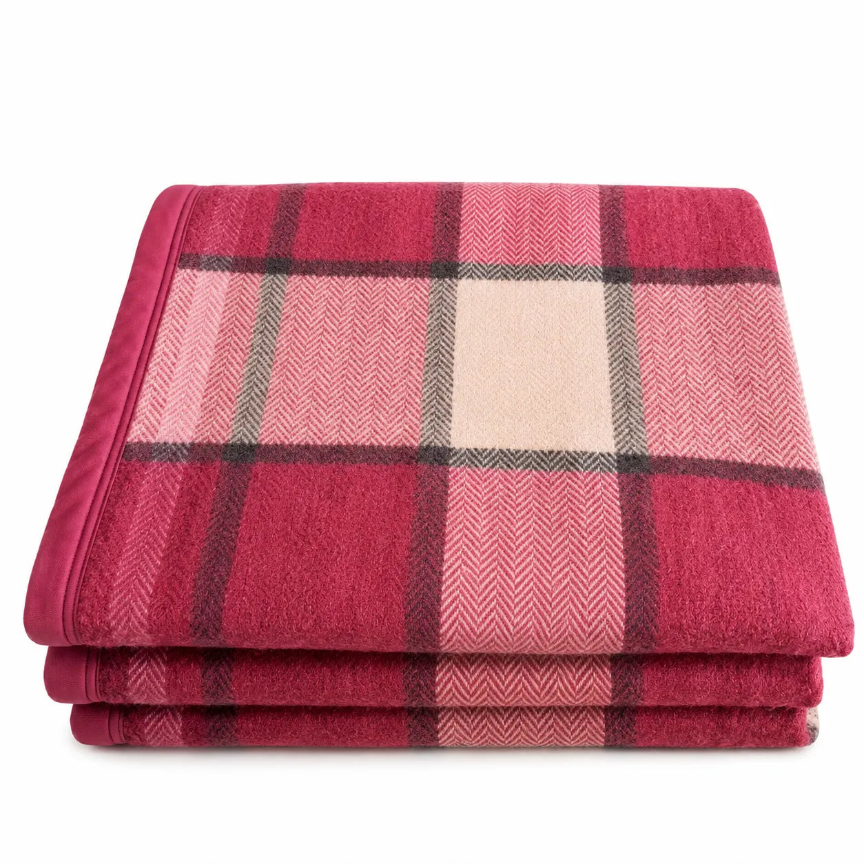 Plaid laine rose