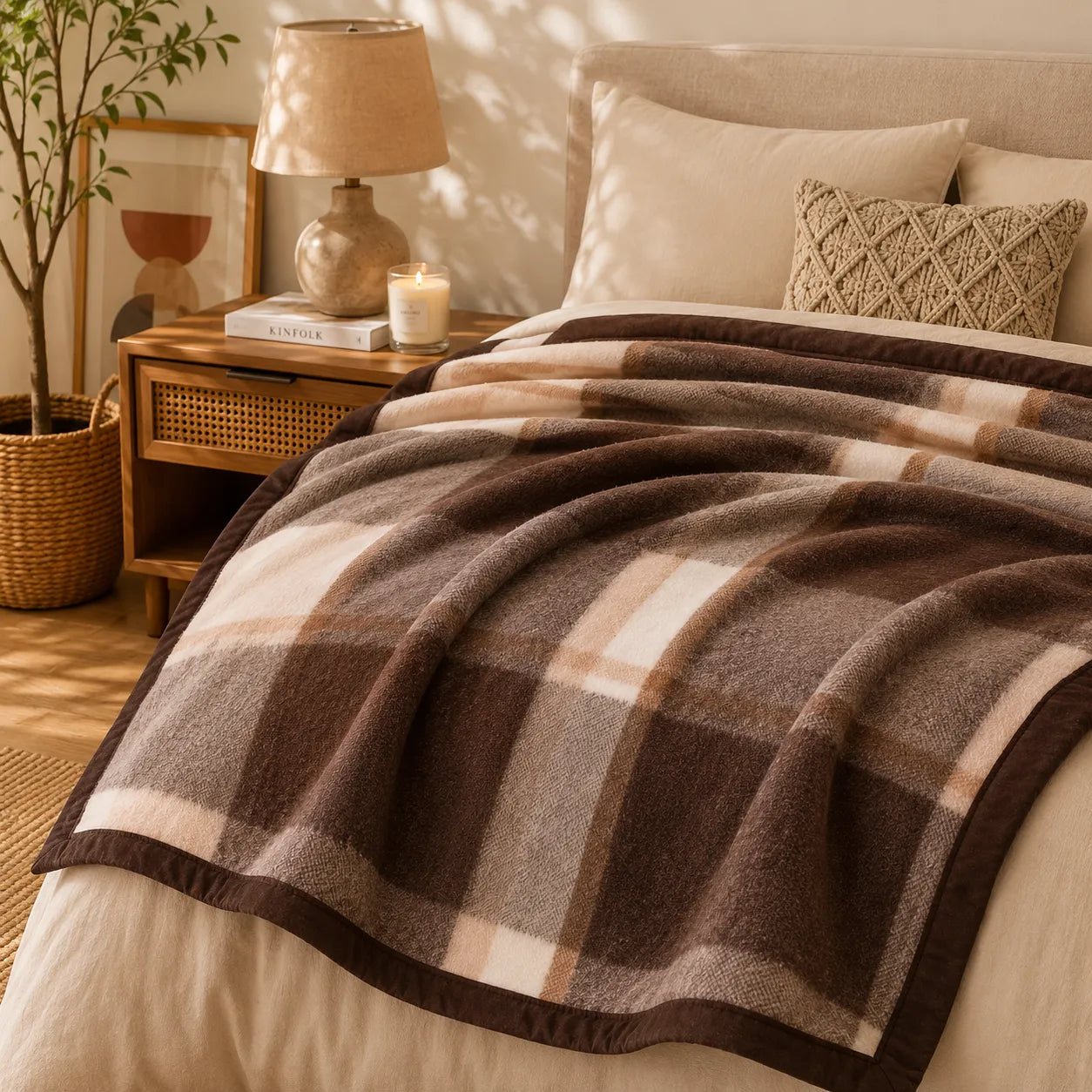 Plaid laine canapé