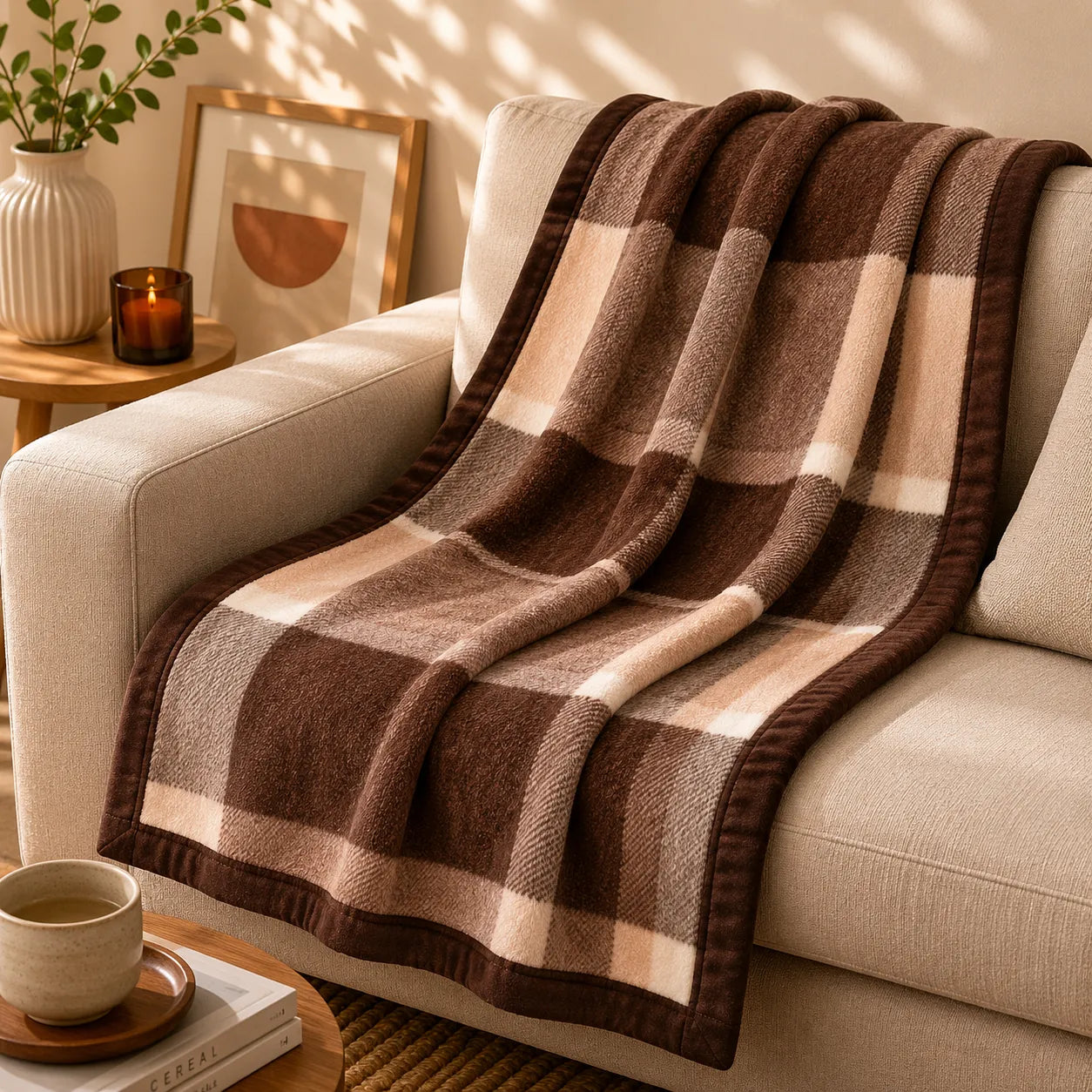 Plaid laine canapé