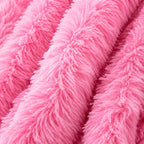 Plaid fausse fourrure rose