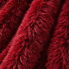 Plaid fausse fourrure rouge