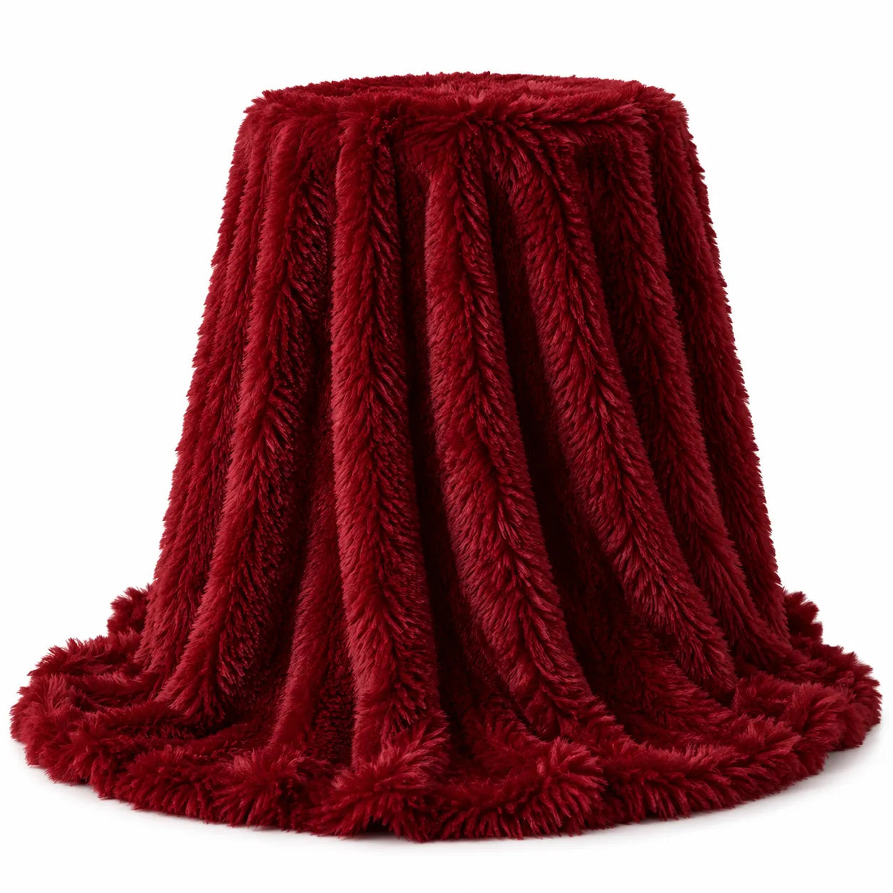 Grand plaid fausse fourrure