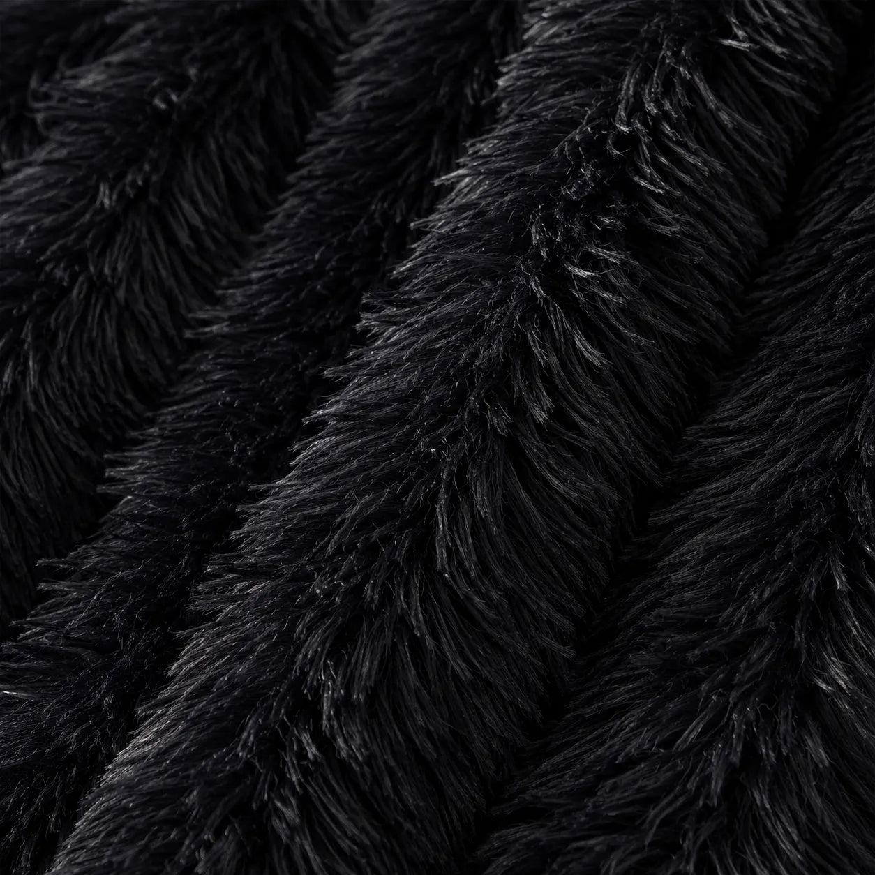 Plaid fausse fourrure noir