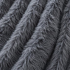 Plaid fausse fourrure gris
