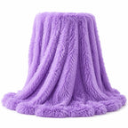 Plaid fausse fourrure violet