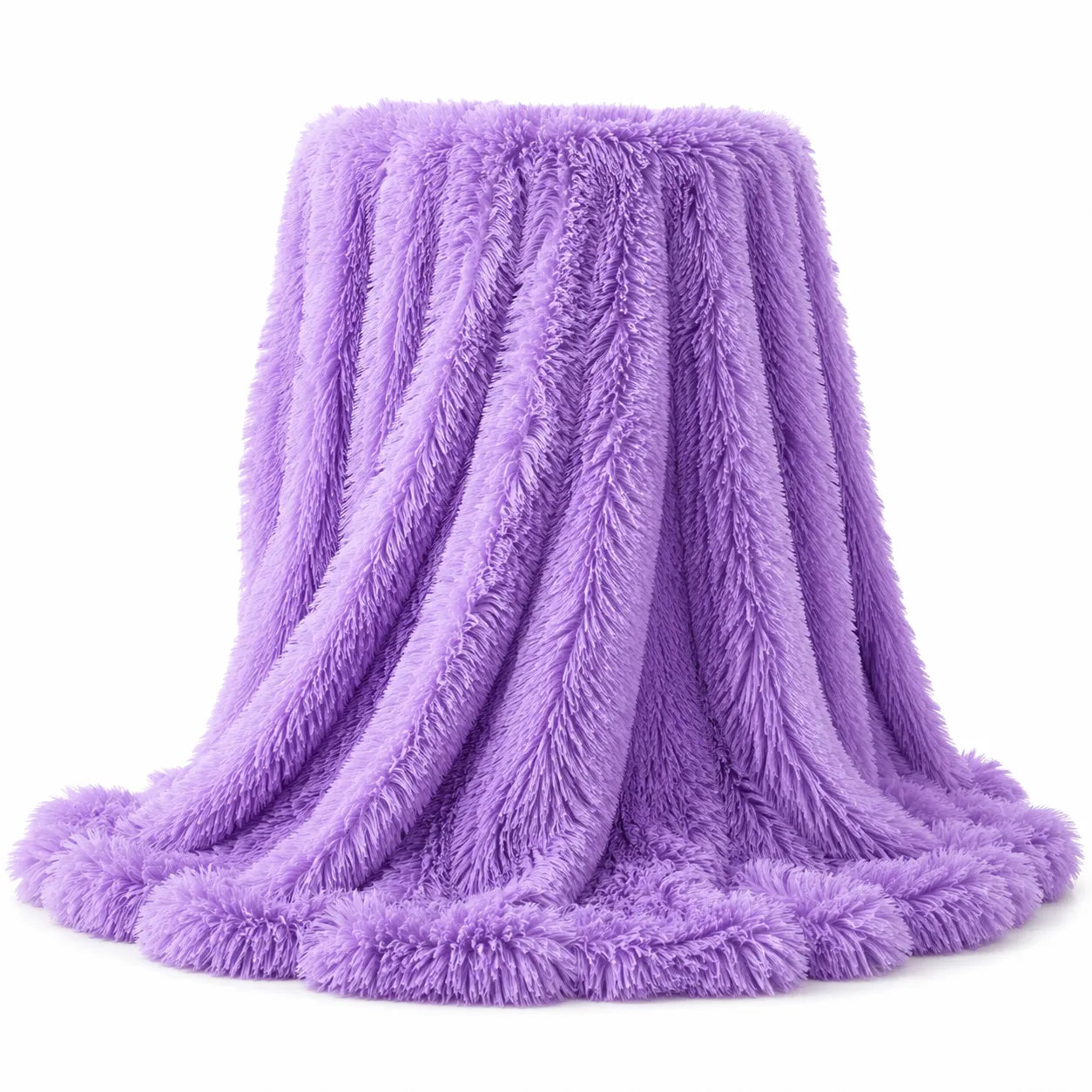 Grand plaid fausse fourrure