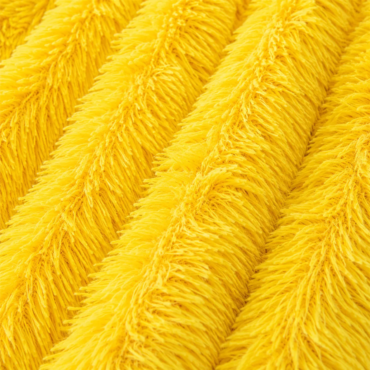 Plaid fausse fourrure jaune