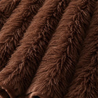 Plaid fausse fourrure marron