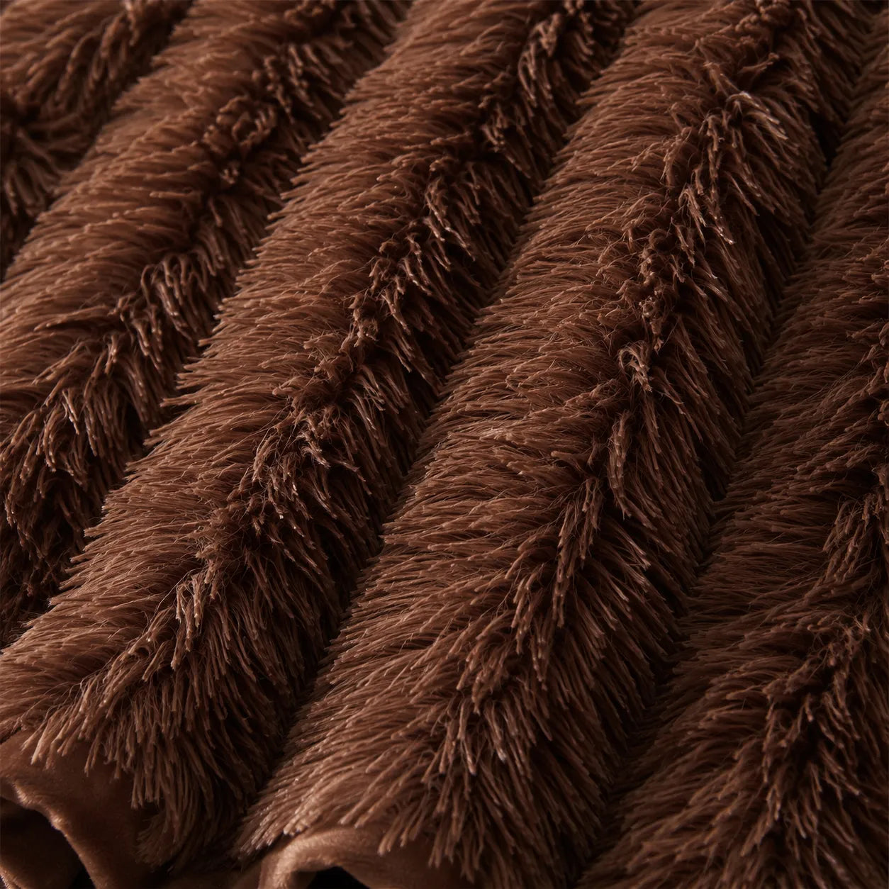 Plaid fausse fourrure marron
