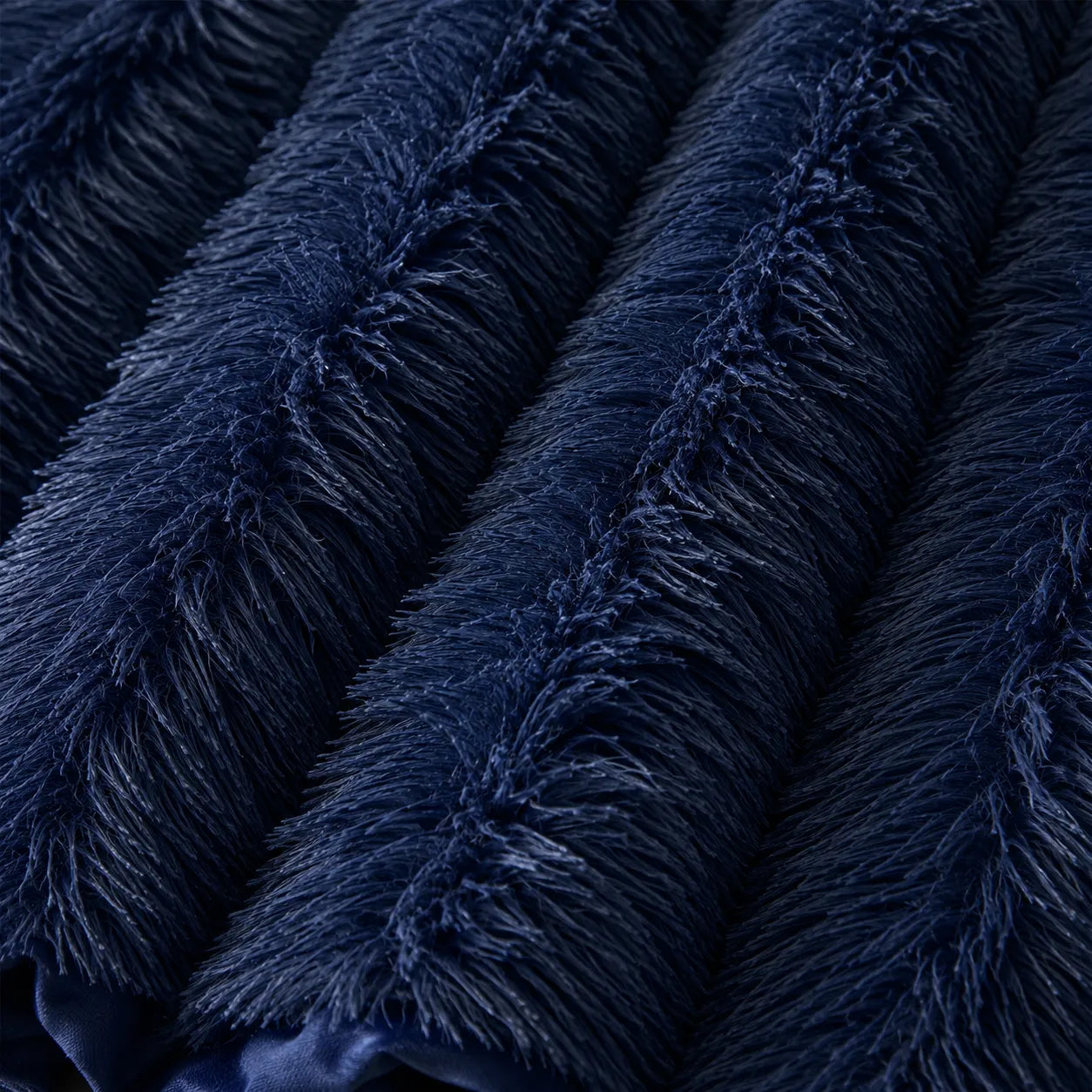 Plaid fausse fourrure bleu