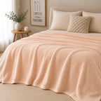 Plaid coton beige