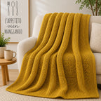 Plaid coton jaune