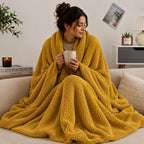 Plaid coton jaune
