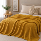 Plaid coton jaune