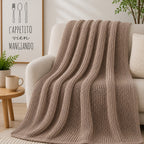 Plaid coton marron