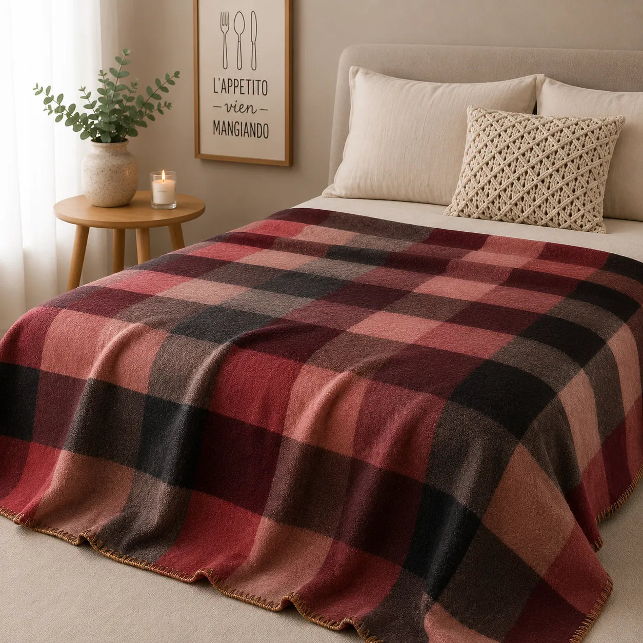 Plaid cachemire canapé