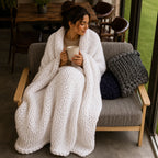 Plaid cocooning grosse maille