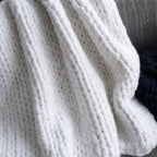 Plaid cocooning grosse maille