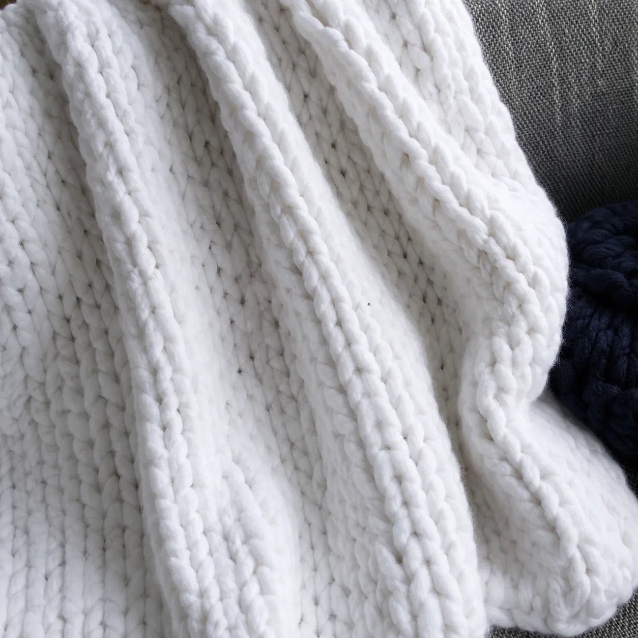 Plaid cocooning grosse maille