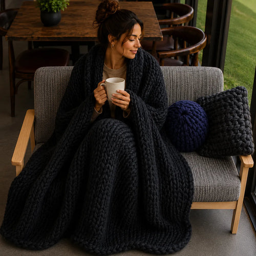 Grand plaid grosse maille