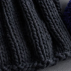 Plaid grosse maille noir