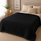 Plaid grosse maille noir