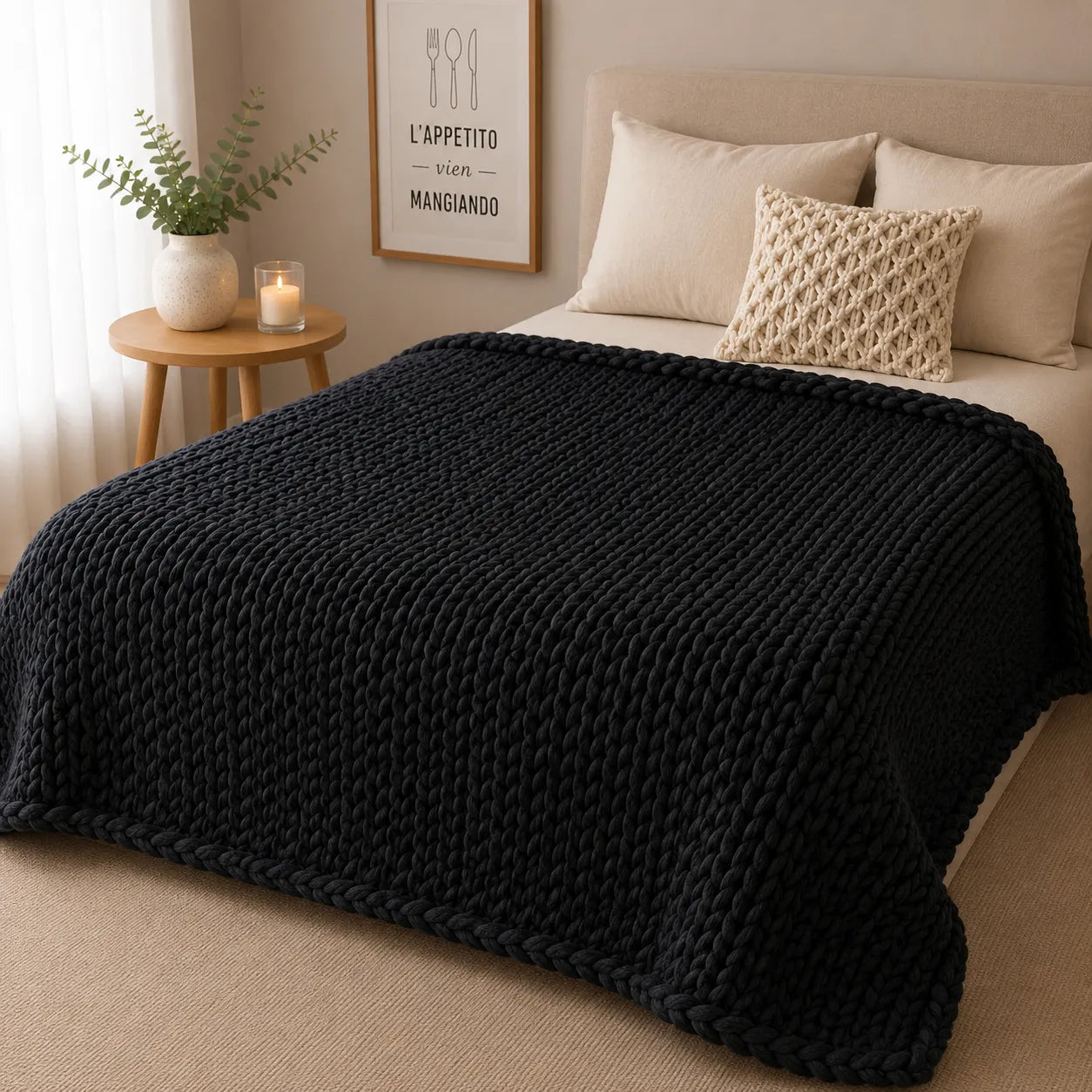 Grand plaid grosse maille