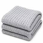 Plaid grosse maille gris