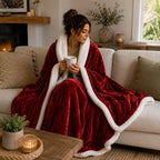 Plaid sherpa rouge