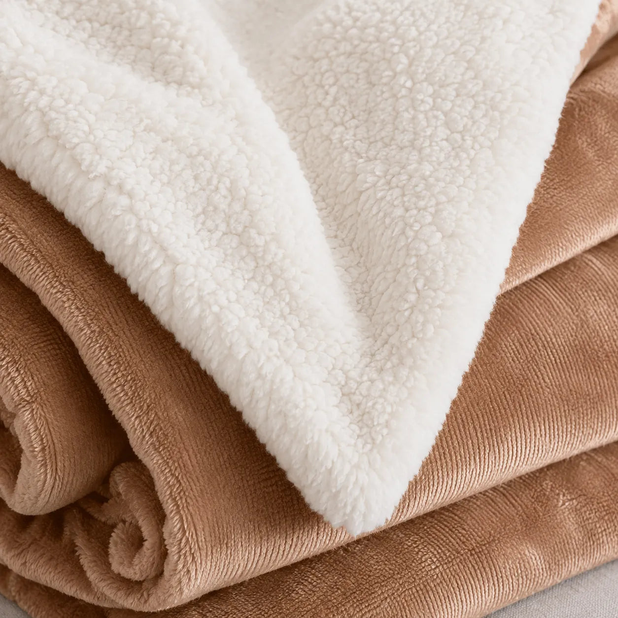 Plaid sherpa beige