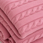 Plaid tricot rose