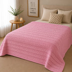 Plaid tricot rose