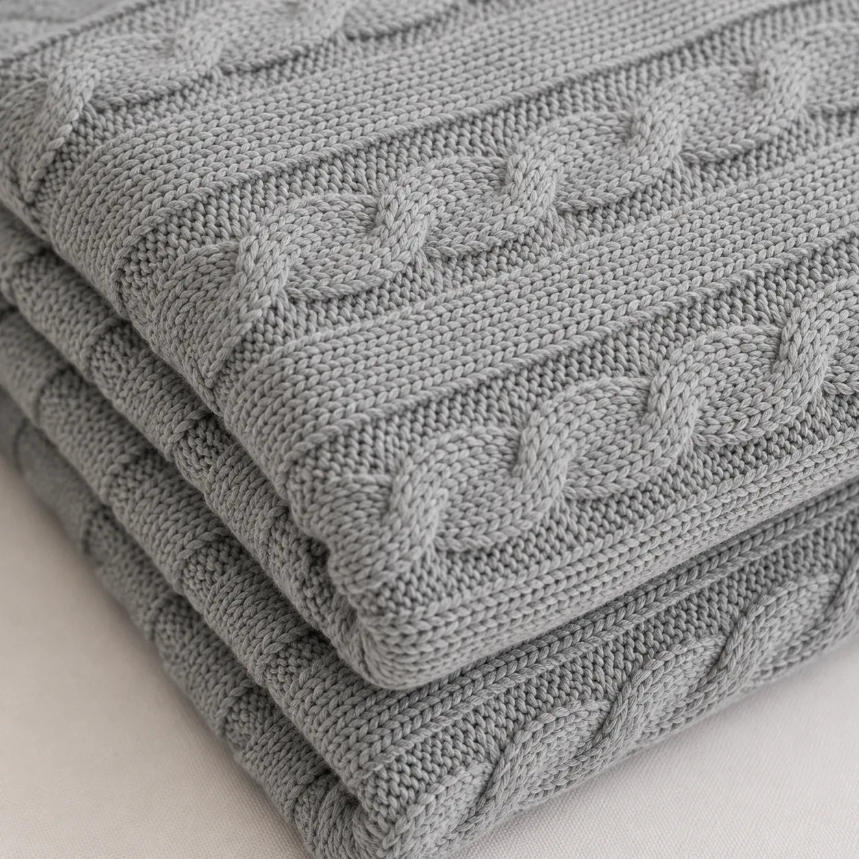 Plaid tricot gris