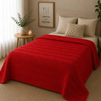 Plaid tricot rouge