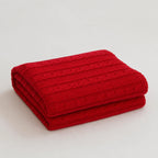 Plaid tricot rouge