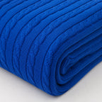 Plaid tricot bleu