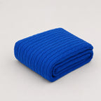 Plaid tricot bleu