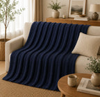 Plaid tricot noir