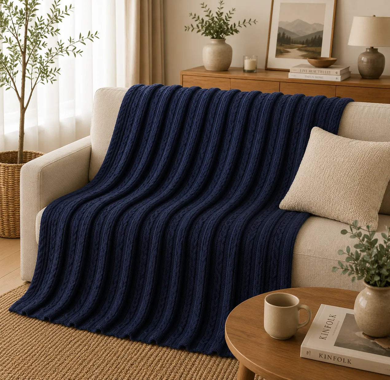 Grand plaid tricot
