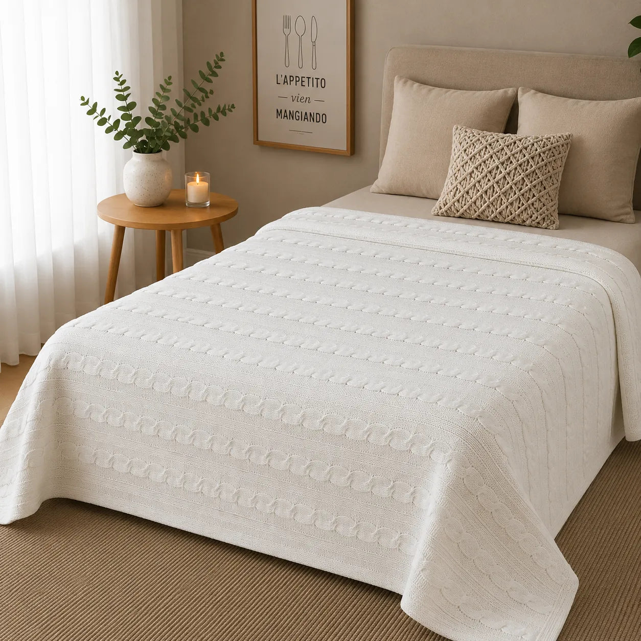 Plaid cocooning tricot