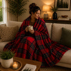 Plaid canapé tartan